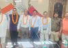 मेरठ पुलिस लाइन में सेवानिवृत्त अधिकारियों और कर्मचारियों का सम्मान समारोह