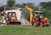 भूमाफिया के हाेटल पर चला बुलडोजर, चारागाह की 10 करोड़ की जमीन कब्जामुक्त : अबिचल प्रताप सिंह
