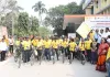 यूपी: गोरखपुर के मेयर ने बाल कैंसर जागरूकता के लिए निकली साइकिल रैली में लिया भाग 