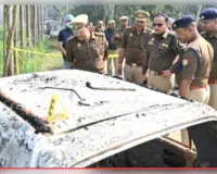 सहारनपुर: काली नदी चौकी के पास जली हुई ऑल्टो कार में मिला नरकंकाल, हत्या कर शव जलाने की आशंका