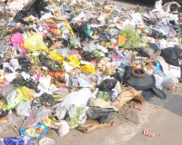 शामली: कैराना रोड पर गंदगी के ढेर, दुर्गंध से लोग परेशान