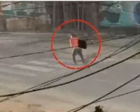 मथुरा में आधी रात सड़क पर उपद्रव: युवक ने बाइक और कारों पर पत्थर फेंके, बस ने कुचला; VIDEO वायरल