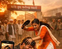 मुरादाबाद: किशोरी से छेड़खानी के आरोपी को पंचायत ने जूते मारने की सजा सुनाई, थाने के सामने पीटे जाने का वीडियो वायरल - पुलिस ने तहरीर पर कार्रवाई का आश्वासन दिया