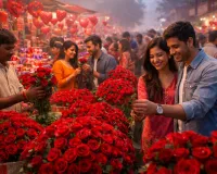 मुरादाबाद: 'रोज़ डे' पर महंगाई का कांटा; ₹100 तक पहुंचा एक गुलाब, बुके के दामों ने बिगाड़ा बजट