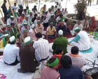 अमरोहा में किसानों का महाधरना, समस्याओं के समाधान को लेकर सरकार को चेतावनी