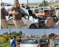 सहारनपुर में तेज रफ्तार कार और ट्रैक्टर ट्रॉली की भिड़ंत, देहरादून निवासी चालक गंभीर