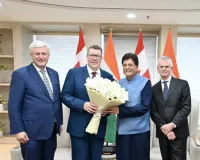 पीयूष गोयल ने कनाडा के पूर्व प्रधानमंत्री स्टीफन हार्पर से मुलाकात की, आर्थिक साझेदारी को मजबूत करने पर हुई चर्चा