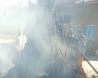 सहारनपुर में होलिका दहन स्थल पर आग लगी, सिविल डिफेंस की तत्परता से बड़े हादसे से बचाव