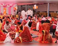 मुजफ्फरनगर:बुढ़ाना में शहनाइयों की गूंज के बीच 82 जोड़ों का सामूहिक विवाह