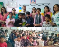 मुजफ्फरनगर के मीरापुर में प्राथमिक विद्यालय विद्यार्थियों की विदाई