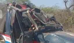 ड्यूटी से लौट रही पुलिस टीम का वाहन पलटा, होमगार्ड की मौत