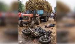 मोरना: गन्ने से भरी ट्रैक्टर-ट्रॉली और बाइक में जोरदार भिड़ंत, हादसे में एक की मौत, दूसरा गंभीर रूप से घायल