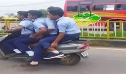 इंदिरापुरम में ‘स्कूटी पूल’ का वायरल वीडियो! गाजियाबाद की सड़कों पर स्कूली बच्चों की जान से खिलवाड़?