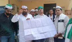 मुजफ्फरनगर: सुवाहेड़ी में कैम्पा कोला कंपनी के खिलाफ भाकियू तोमर का हल्लाबोल; उपजाऊ जमीन कब्जाने का आरोप