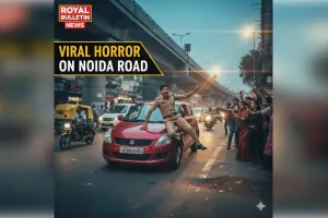 ग्रेटर नोएडा में खौफनाक मंजर: ट्रैफिक पुलिसकर्मी को बोनट पर 500 मीटर तक दौड़ाया, कार सवार की दबंगई
