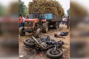 मोरना: गन्ने से भरी ट्रैक्टर-ट्रॉली और बाइक में जोरदार भिड़ंत, हादसे में एक की मौत, दूसरा गंभीर रूप से घायल