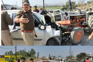 सहारनपुर में तेज रफ्तार कार और ट्रैक्टर ट्रॉली की भिड़ंत, देहरादून निवासी चालक गंभीर