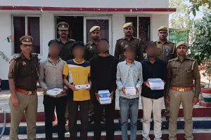 पुलिस पर फायरिंग कर भाग रहे पांच बदमाश गिरफ्तार, असलहा व कारतूस बरामद