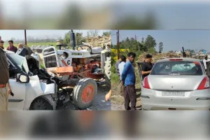 सहारनपुर में कार और ट्रैक्टर-ट्रॉली की भीषण भिड़ंत, कार चालक गंभीर रूप से घायल