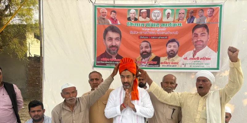 "किसान का बेटा हूँ, किसानों का दर्द समझता हूँ", ग्राम कुरमाली में बोले भाजपा प्रदेश उपाध्यक्ष मोहित बेनीवाल