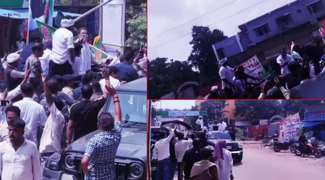 राहुल गांधी को बीजेपी कार्यकर्ता दिखा रहे थे काले झंडे, राहुले ने बुलाकर दे दी टॉफी, बिहार में 'गालीकांड' पर बवाल