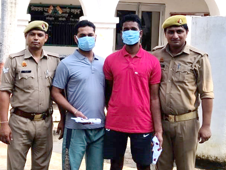 सहारनपुर: नकुड़ पुलिस ने फायरिंग के दो आरोपी दबोचे, अवैध तमंचे बरामद