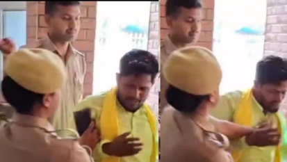 गाजीपुर में SBSP कार्यकर्ता को महिला कांस्टेबल ने मारा थप्पड़, हंगामा, वीडियो वायरल 