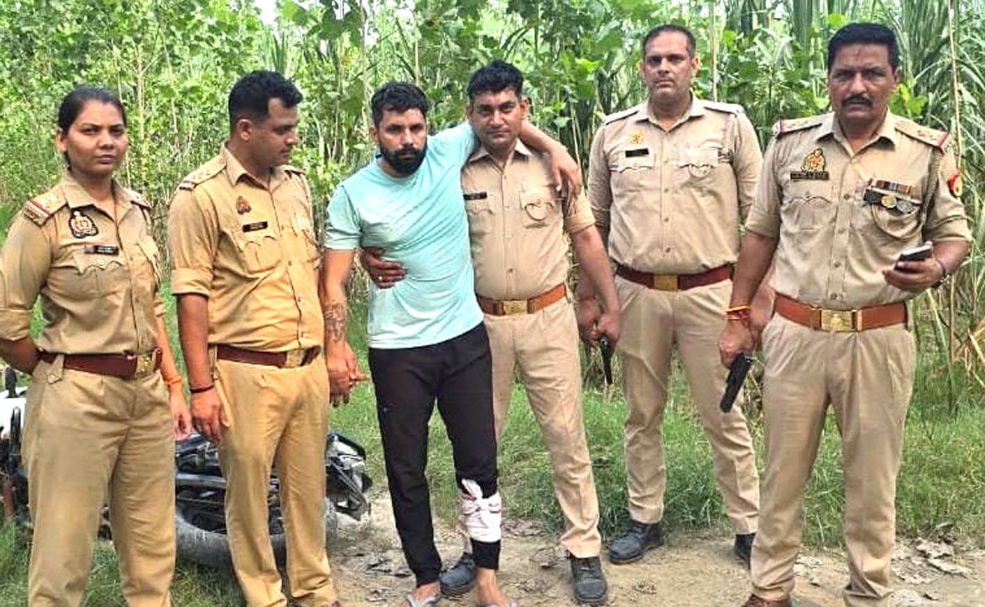 सहारनपुर में पुलिस मुठभेड़: शातिर बदमाश अनुराग उर्फ अन्नू घायल, अवैध असलाह बरामद