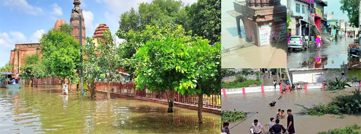 यमुना नदी के बढ़ते जलस्तर से सड़कें जलमग्न, कई क्षेत्रों में बिजली आपूर्ति बाधित, 12 वी तक के स्कूल बंद 