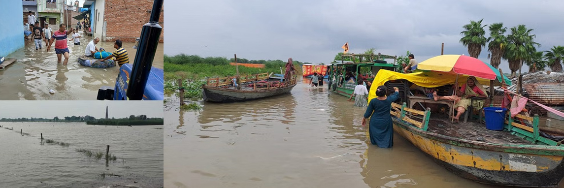 मथुरा में बाढ़ से हाहाकार, यमुना खतरे के निशान से ऊपर, खतरे में 1500 जिंदगियां