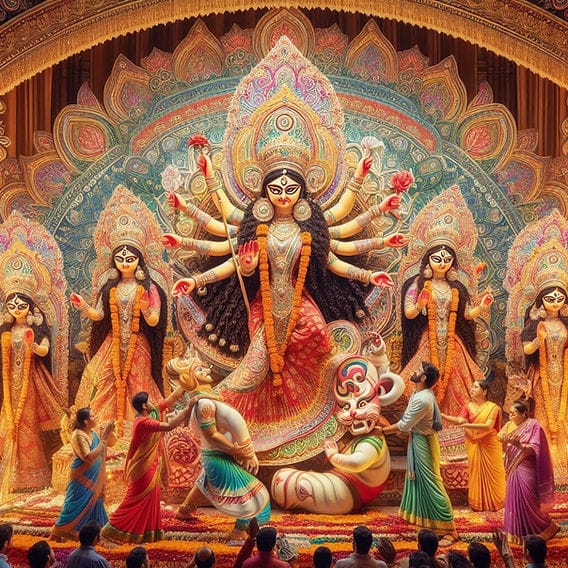 राजा कंस नारायण और दुर्गोत्सव की परम्परा