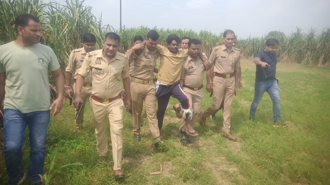 मुजफ्फरनगर में पुलिस मुठभेड़: सर्राफा लूट का एक आरोपी घायल, दो फरार