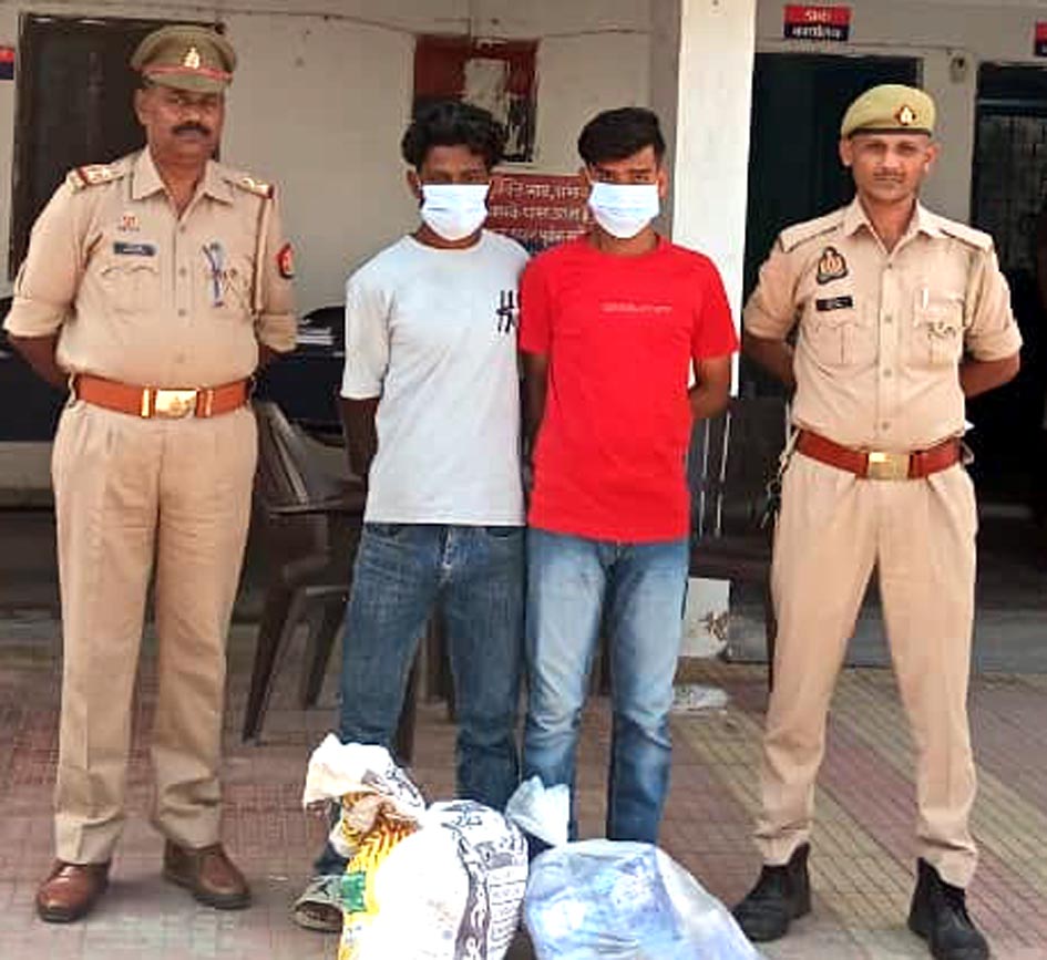 सहारनपुर पुलिस ने 2 घंटे में दो शातिर चोरों को दबोचा, चोरी का माल बरामद