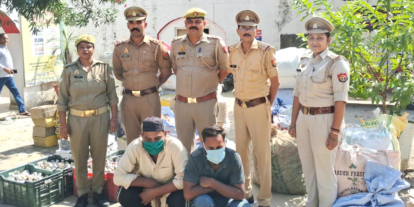 सहारनपुर में अवैध पटाखा फैक्ट्री का भंडाफोड़, भारी मात्रा में विस्फोटक सामग्री के साथ दो आरोपी गिरफ्तार