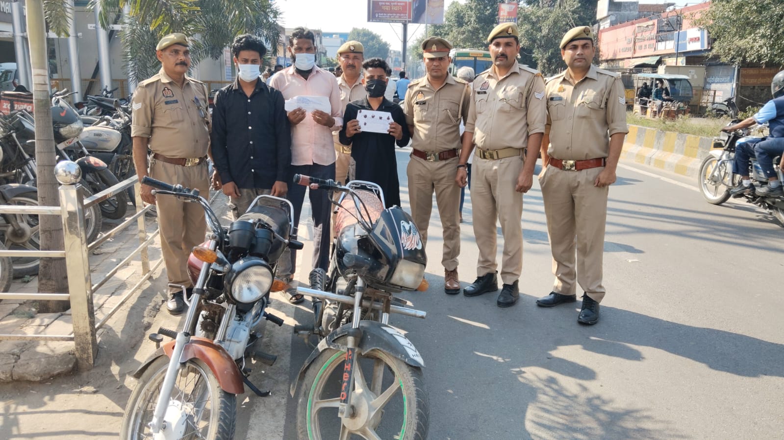 सहारनपुर में तीन शातिर वाहन चोर गिरफ्तार, चोरी की दो बाइक बरामद