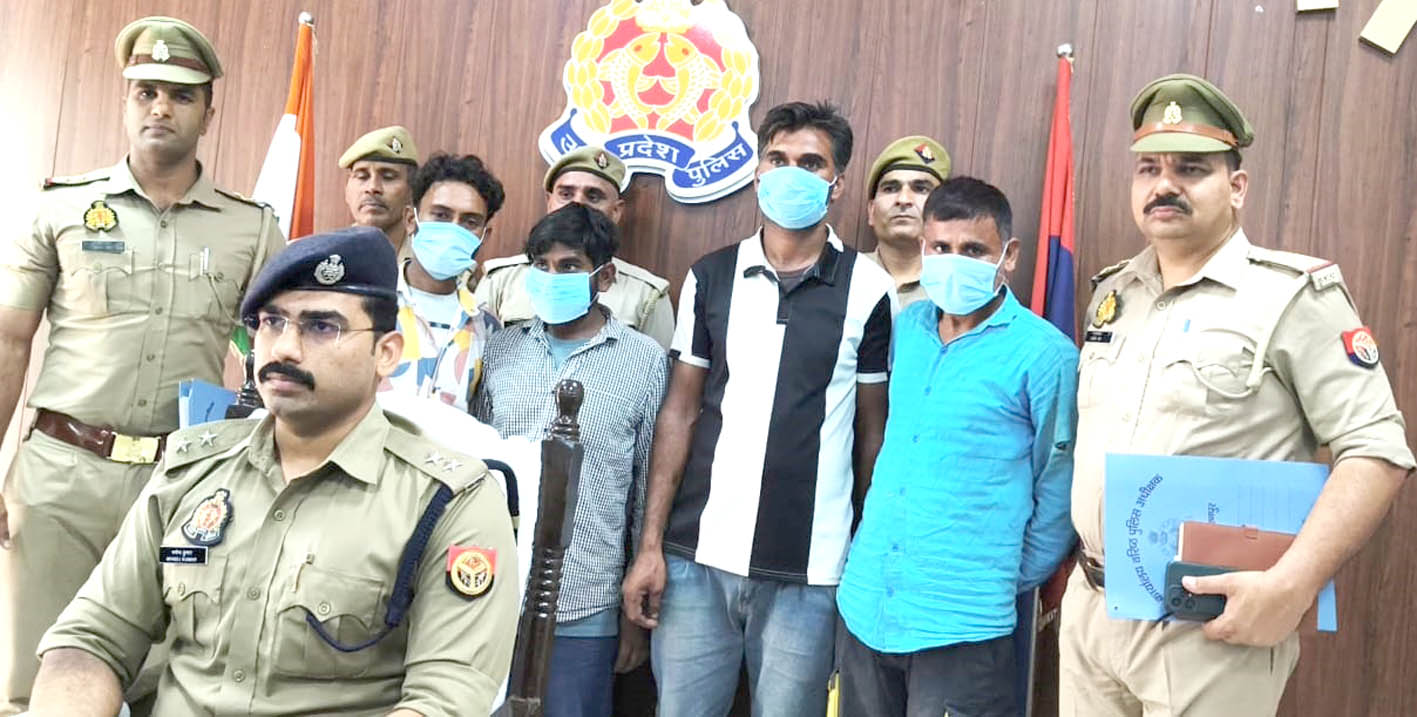 सहारनपुर में अन्तर्राज्यीय वाहन चोर गिरोह का भंडाफोड़, चार आरोपी गिरफ्तार