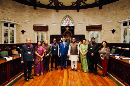 लोकसभा अध्यक्ष ओम बिरला ने बारबाडोस में ऑस्ट्रेलियाई सीनेट अध्यक्ष से की मुलाकात, रणनीतिक साझेदारी पर चर्चा