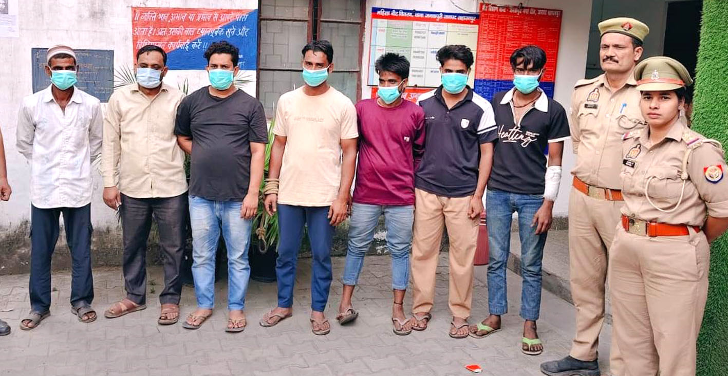 सहारनपुर में थाना जनकपुरी पुलिस ने सात आरोपियों को गिरफ्तार कर जेल भेजा