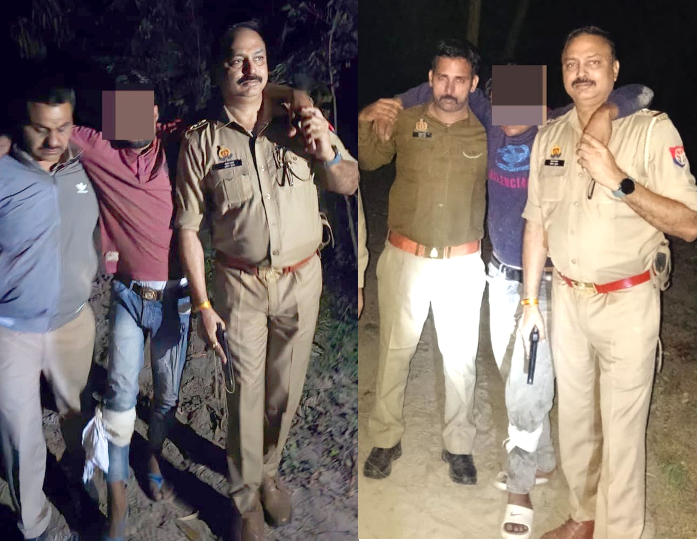 सहारनपुर: मिर्जापुर पुलिस मुठभेड़ में दो गौकशों को घायल हालत में गिरफ्तार, अवैध हथियार बरामद