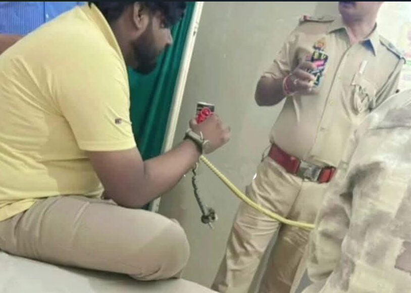 मुजफ्फरनगर में दुष्कर्म के आरोपी को थाने में 'वीआईपी ट्रीटमेंट', गद्दे पर बैठाकर पिलाई ड्रिंक; फोटो वायरल होने पर बवाल