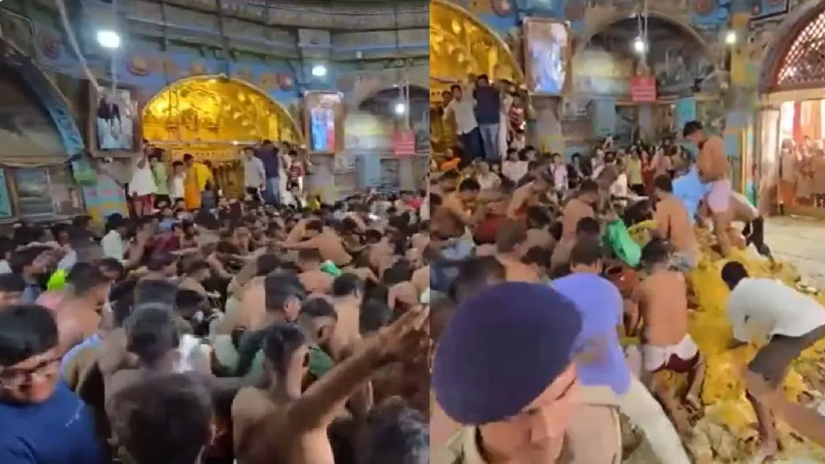 गुजरात के डाकोर जी मंदिर में अनोखी परंपरा - मंदिर खुलते ही भक्तों ने लूटा 3000 किलो प्रसाद, 10 मिनट में खत्म हुआ ‘अन्नकूट’!
