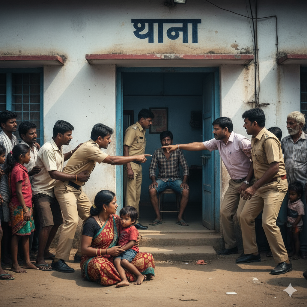मुज़फ्फरनगर में प्रेमी को महिला के परिजनों ने पीटा, महिला बच्चे संग थाने में प्रेमी के साथ रहने की जिद पर अड़ी