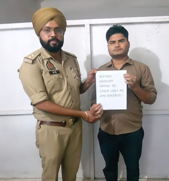 मेरठ में जानी थाना साइबर टीम ने साइबर ठगी के 40 हजार पीड़ित को दिलाए वापस