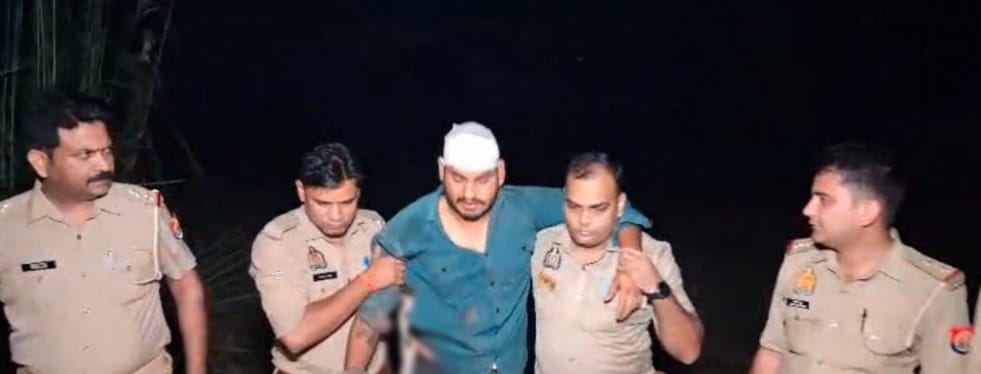 ग्रेटर नोएडा में हत्या के आरोपी की पुलिस मुठभेड़ में गिरफ्तारी, तमंचा व कारतूस बरामद