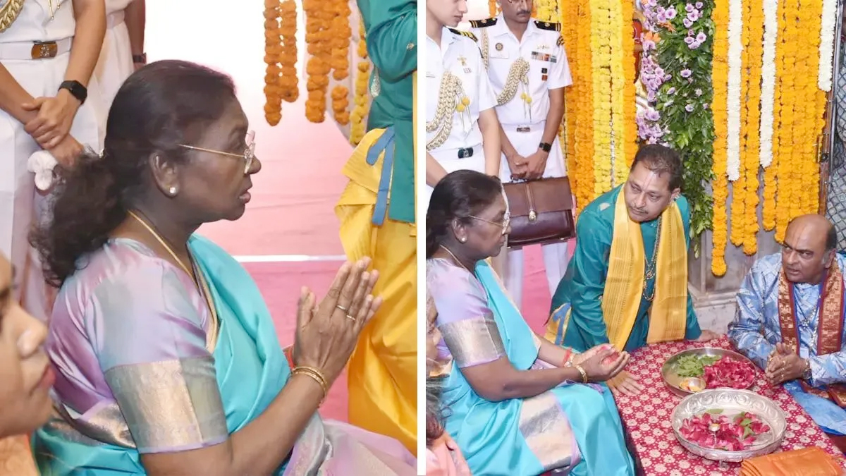 तीन दिवसीय गुजरात यात्रा की शुरुआत में राष्ट्रपति मुर्मू ने द्वारकाधीश मंदिर में की पूजा, देशवासियों की सुख शांति की कामना