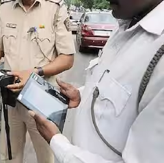 सहारनपुर में ट्रक-ट्रैक्टर चालकों में विवाद, पुलिस ने किया चालान