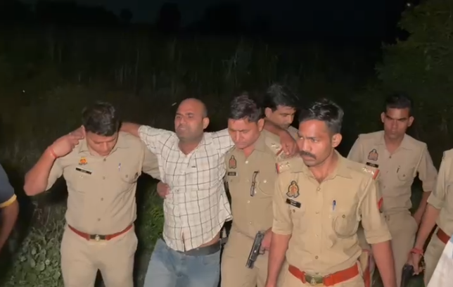 मुजफ्फरनगर में पुलिस मुठभेड़, वाहन चोर गिरफ्तार - एक बदमाश के पैर में लगी गोली