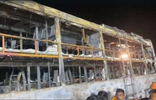 राजस्थान बस हादसा: जैसलमेर में आग से 20 यात्रियों की मौत, उपराष्ट्रपति व ओम बिरला ने जताया शोक