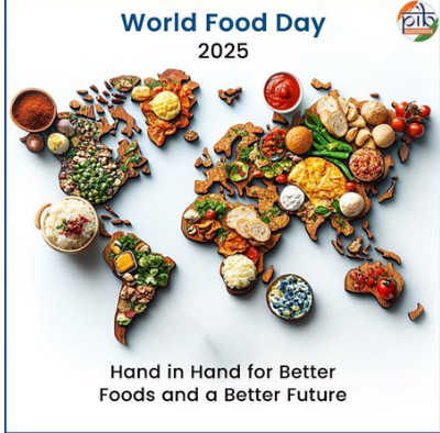 विश्व खाद्य दिवस 2025: सरकार 81 करोड़ लोगों को सुरक्षित और पोषणयुक्त भोजन उपलब्ध कराने के लिए प्रतिबद्ध