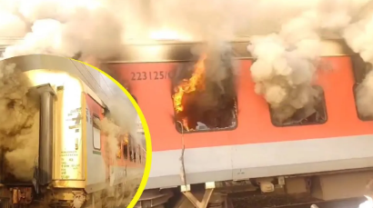 पंजाब में अमृतसर-सहरसा गरीब रथ एक्सप्रेस ट्रेन में लगी आग, तीन जरनल कोच क्षतिग्रस्त,यात्रियों में मची अफरातफरी